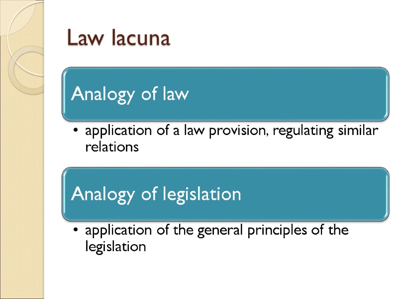 Law lacuna